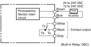 sơ đồ nối dây Cảm biến quang Omron E3JK-R4M1